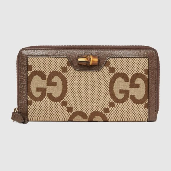 Gucci Jumbo GG Bamboo Wallet Circa 2015–2024 - Picture 1 of 4